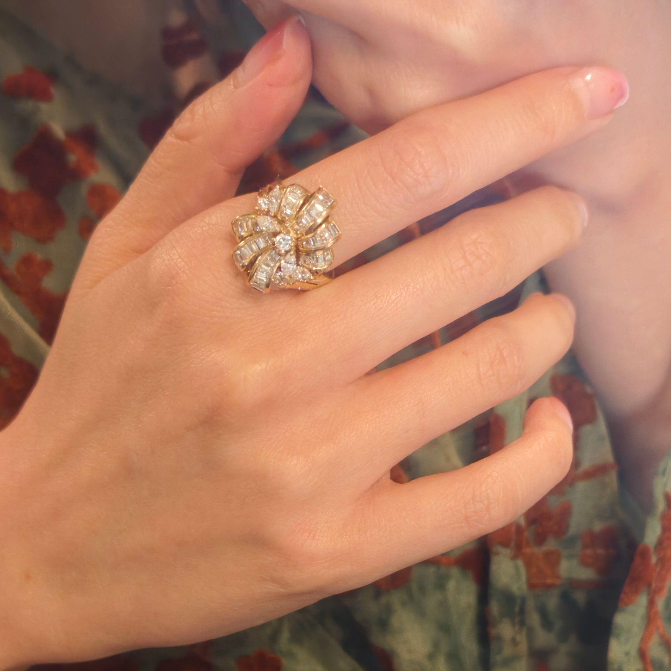 Yellow Gold and Diamond Cocktail Ring