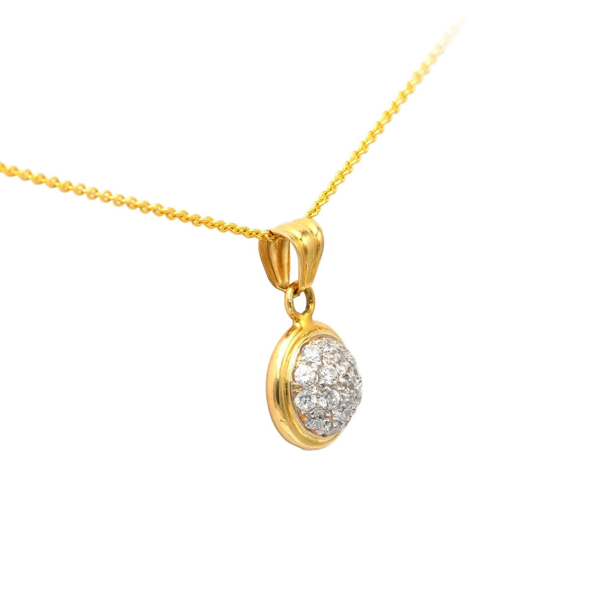 Pendentif en or jaune et diamants