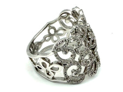 MESSIKA. "Eden" Collection, 18K white gold ring with diamonds