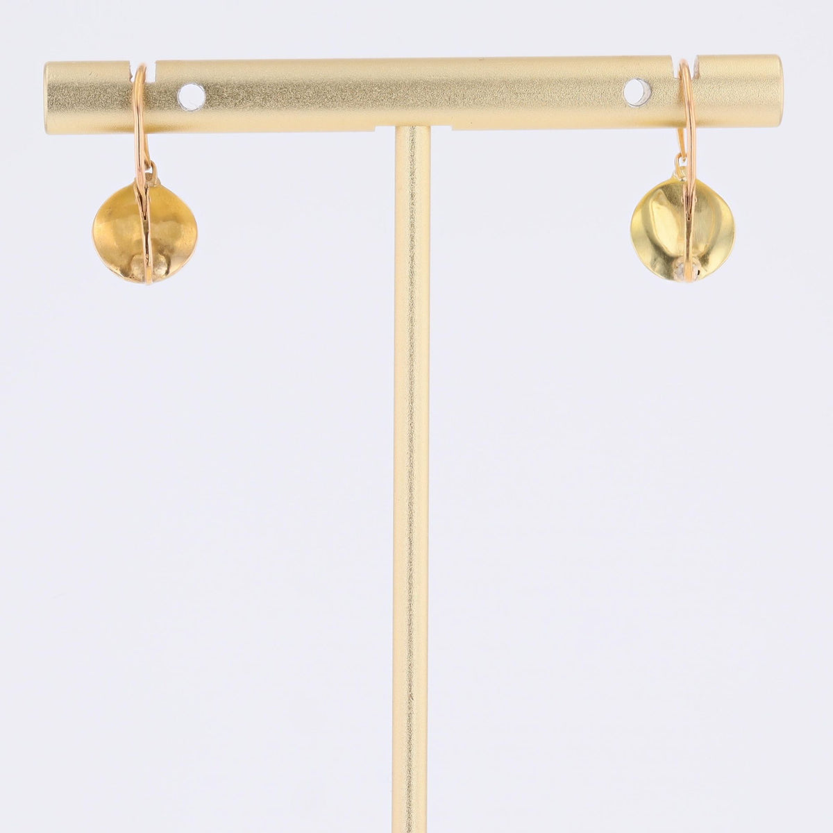 Yellow Gold and Rose Gold Lever-back Earrings