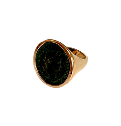 Bague Chevalière BULGARI Monete en or rose et bronze