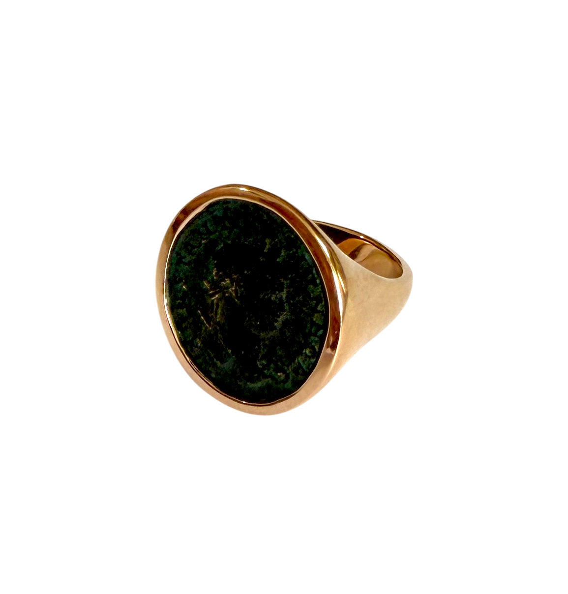Bague Chevalière BULGARI Monete en or rose et bronze