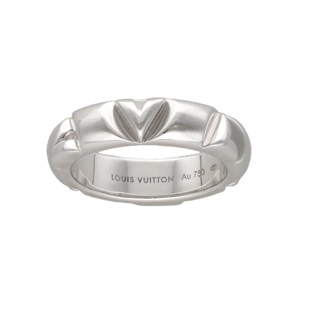 LOUIS VUITTON "Volt" Wedding Band in White Gold