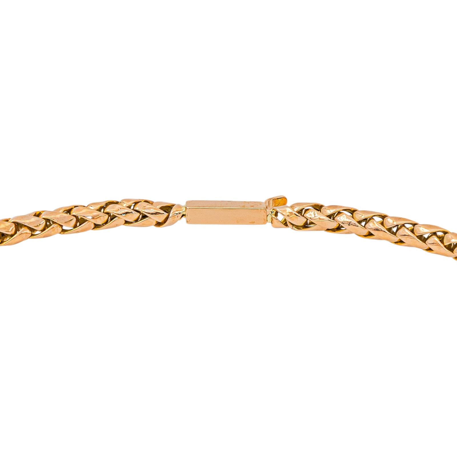 Collier Maille tressée Or rose