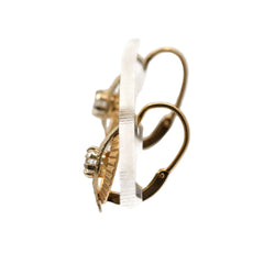 Yellow Gold and Sapphire Lever-back Earrings