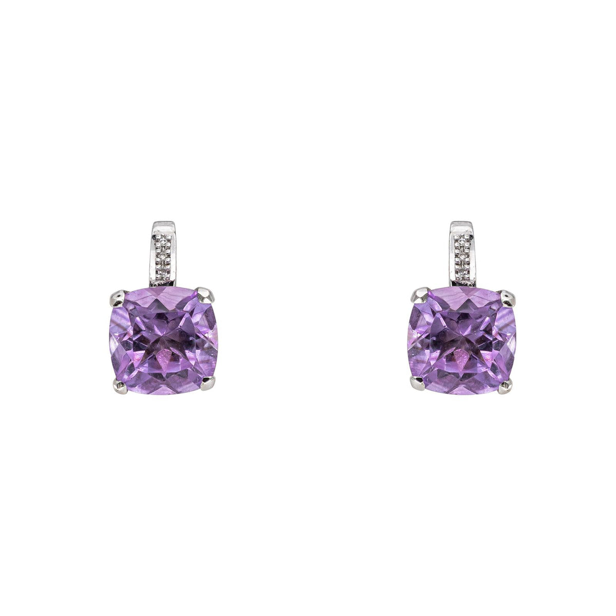 Mauboussin "Petit visage d'amour" Earrings White gold Amethyst
