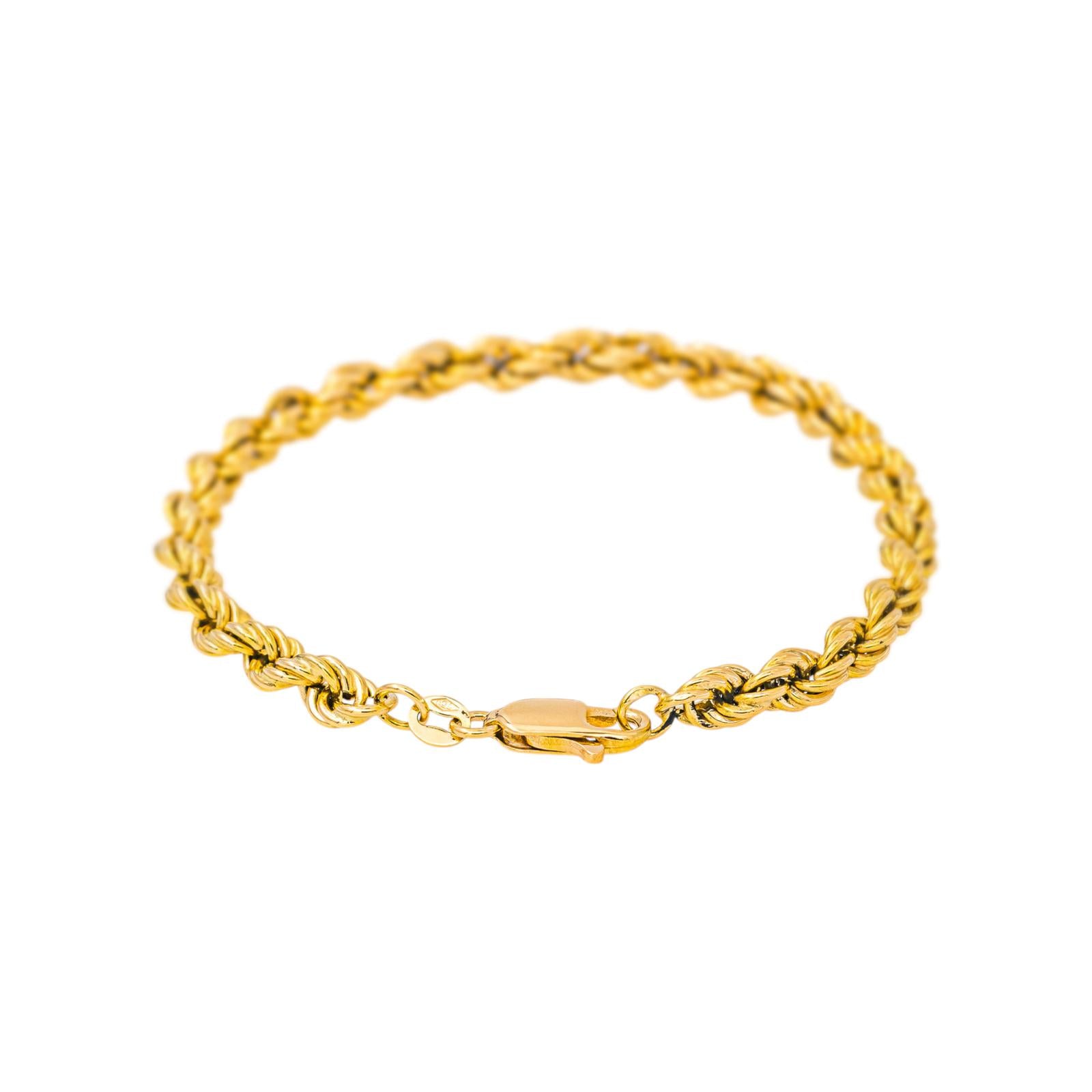 Bracelet Maille Corde Or jaune