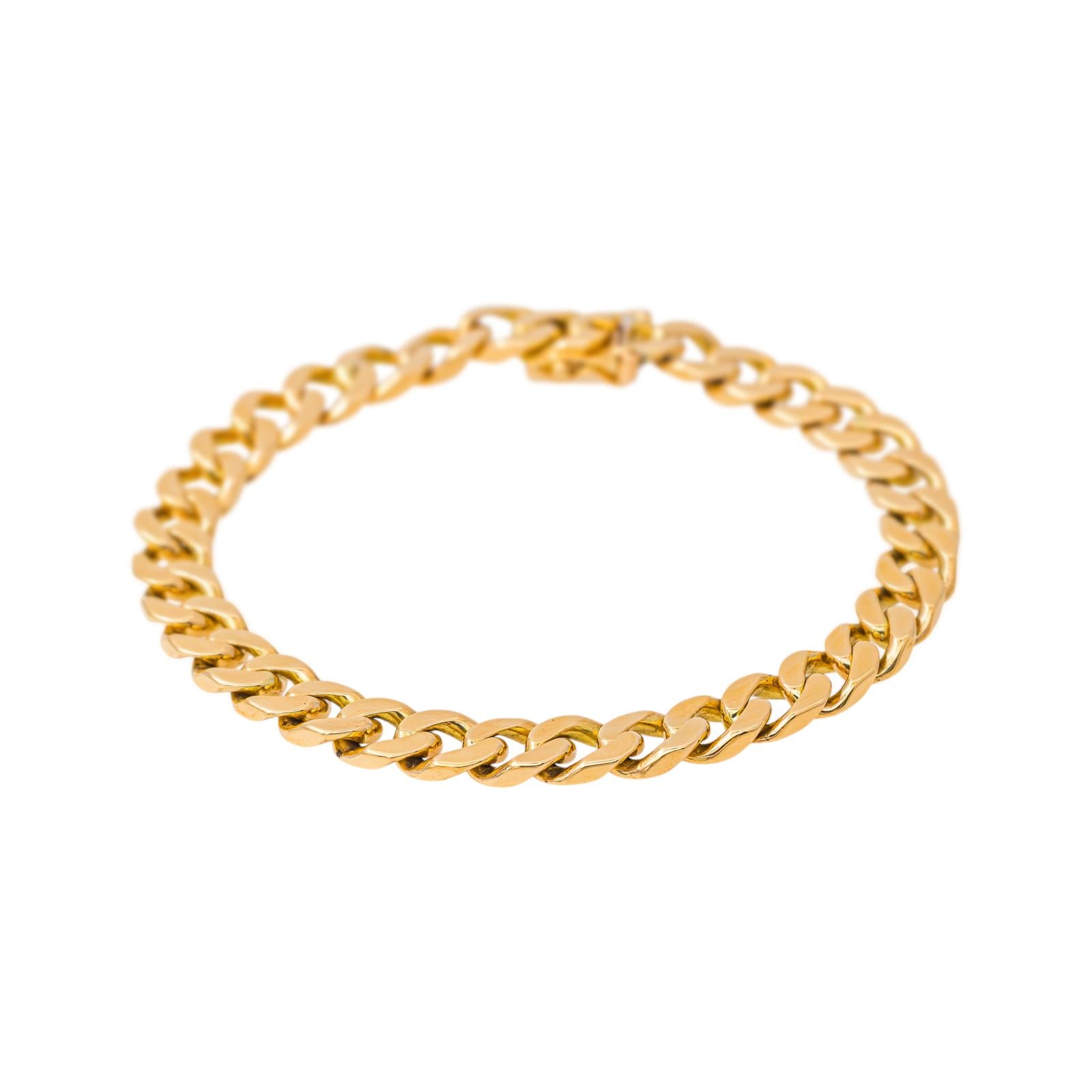 Bracelet Maille Gourmette Or jaune