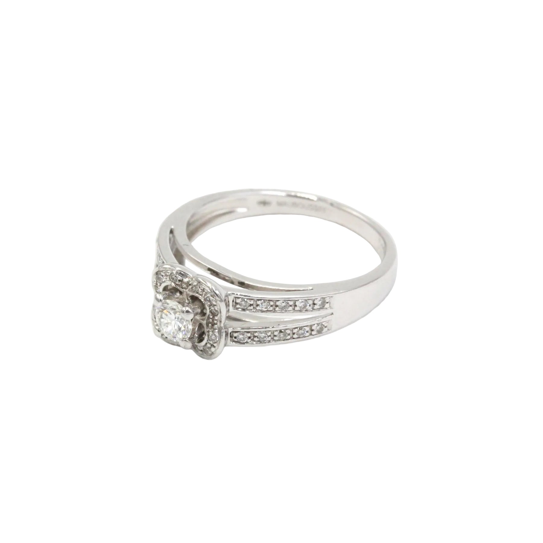 MAUBOUSSIN "Chance of Love No. 2" Solitaire Ring in white gold and diamonds