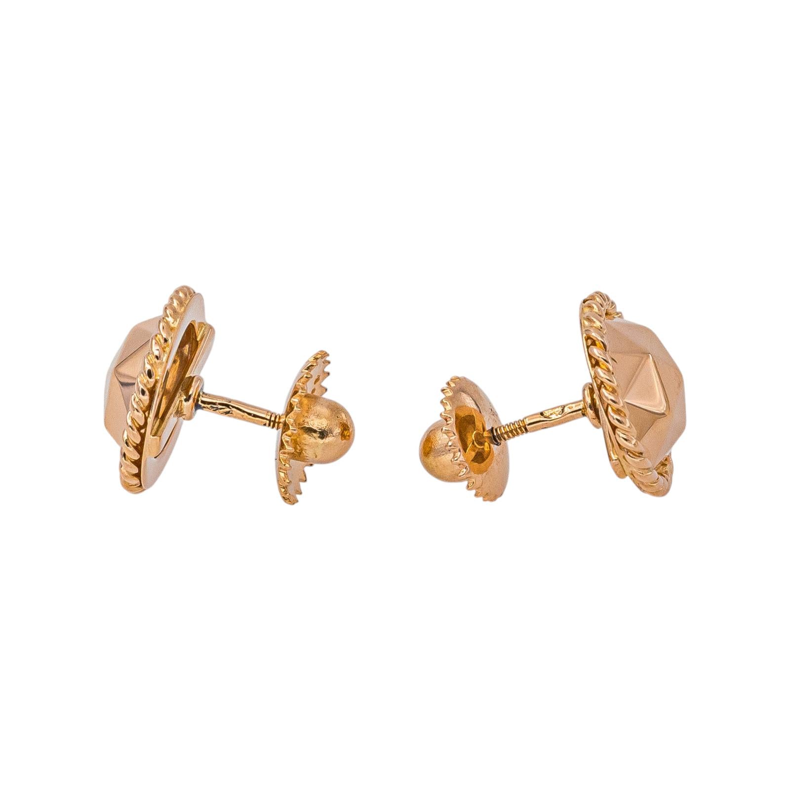 Boucles d'oreilles  Puces  Or rose
