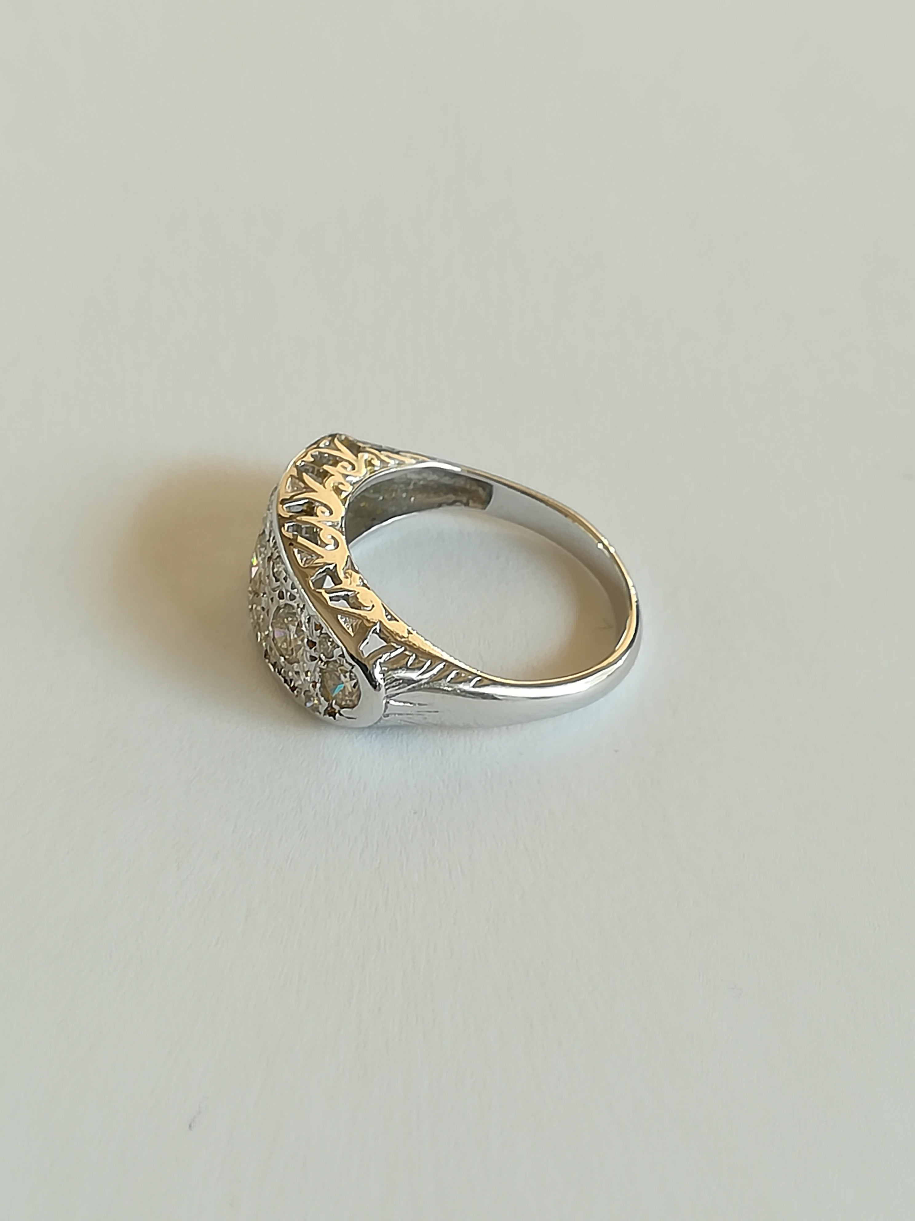 Ring Old Garter in white gold and diamonds