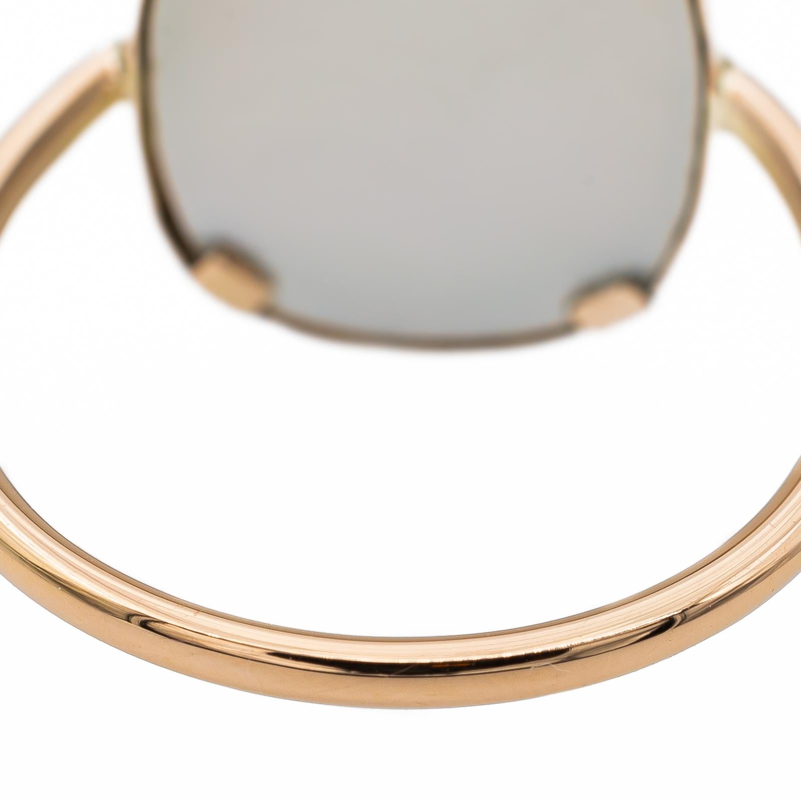 Ginette NY White Mop Antique Rose gold Mother-of-pearl Ring