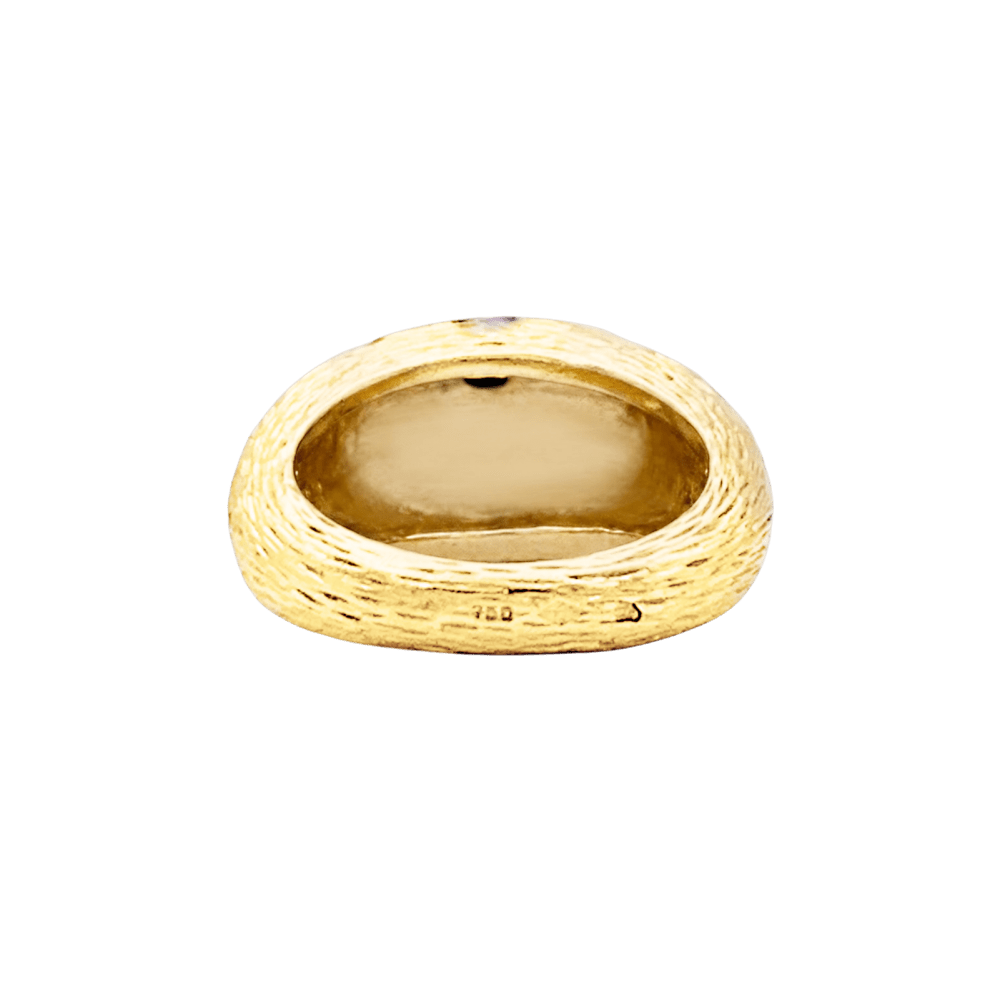 Bague Fred Paris, "Léopard", or jaune, émail noir.