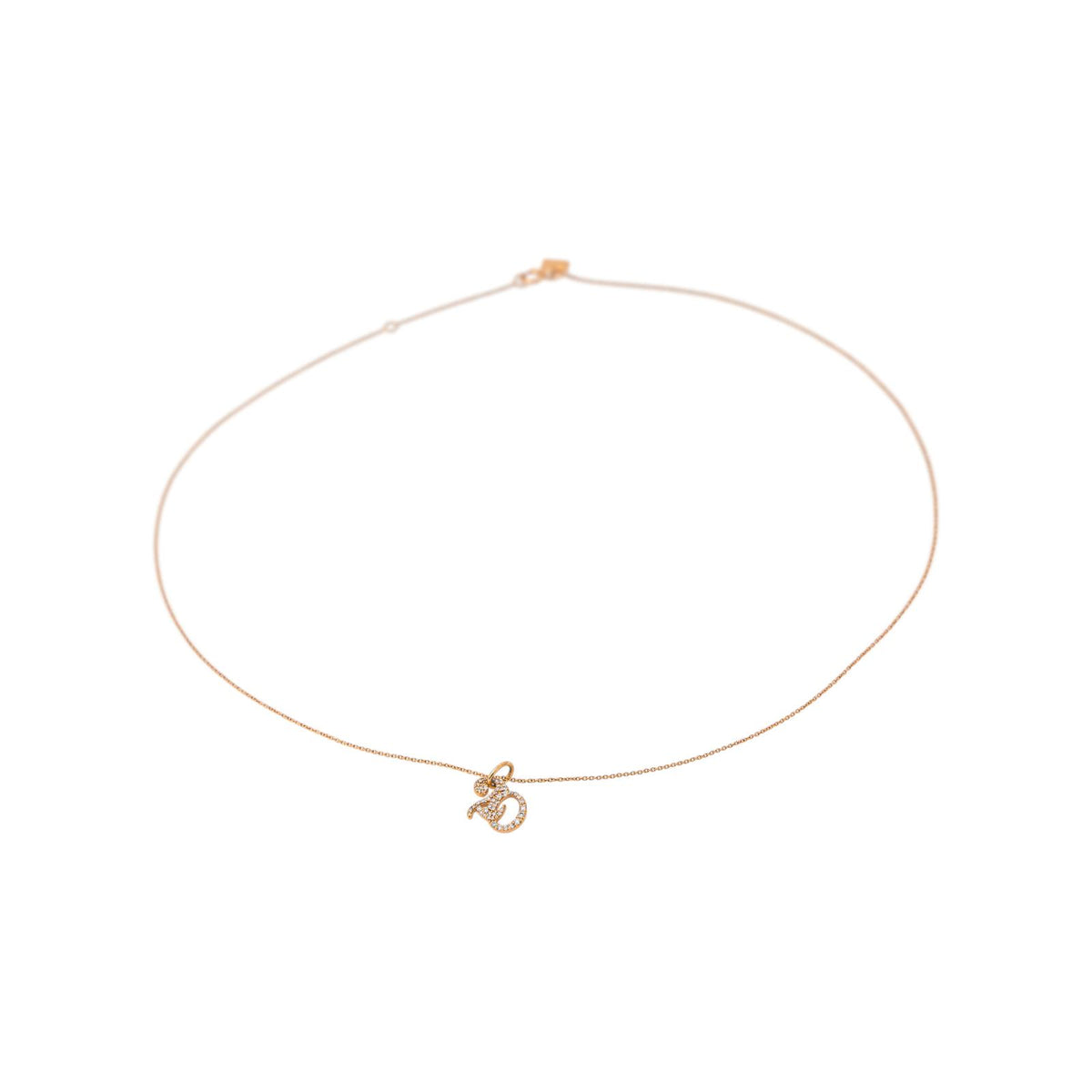 Ginette NY Necklace 20 Rose gold Diamond