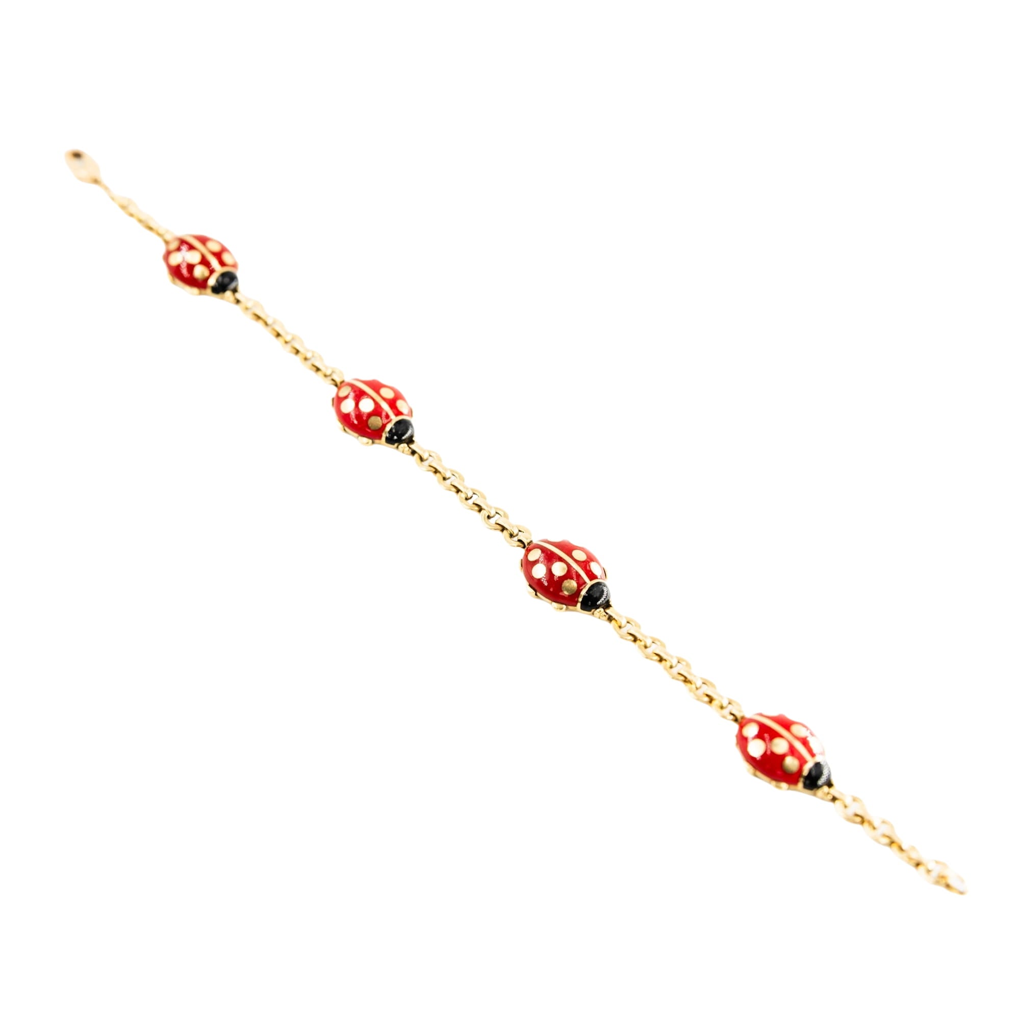 CARTIER "Ladybugs" bracelet in yellow gold and Enamel