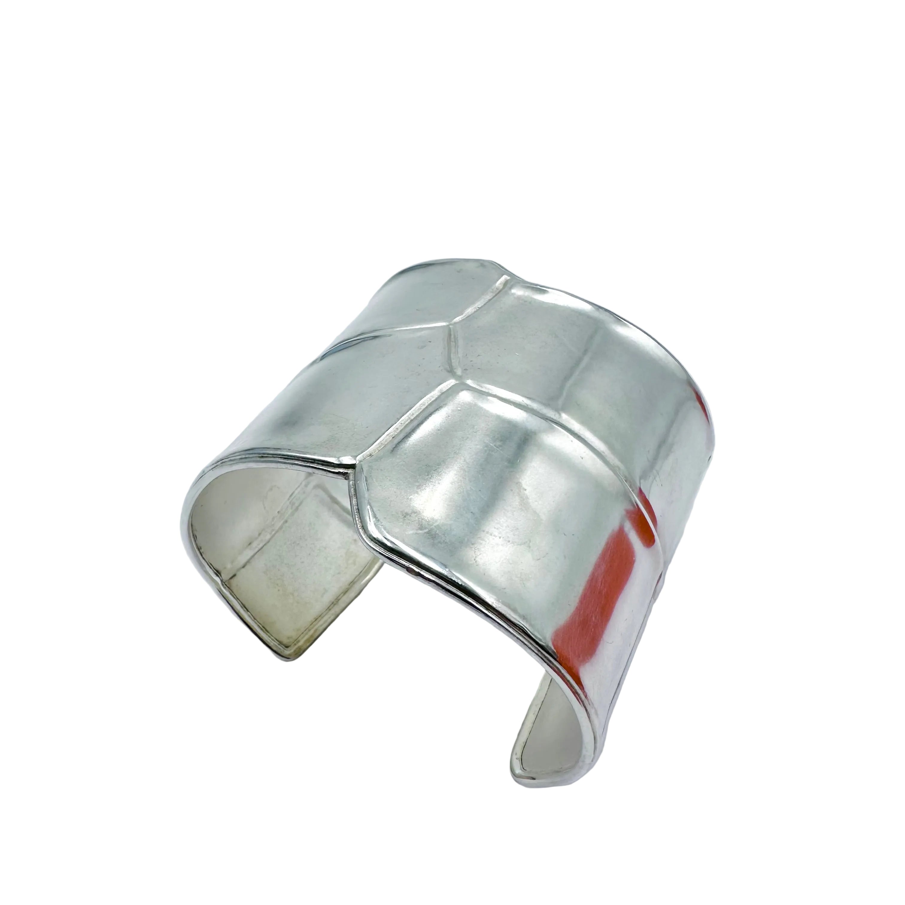 HERMÈS "Niloticus Éclat" Cuff bracelet in silver