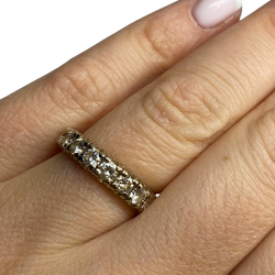 White Gold and Diamond Wedding Band