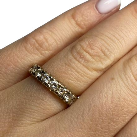 White Gold and Diamond Wedding Band