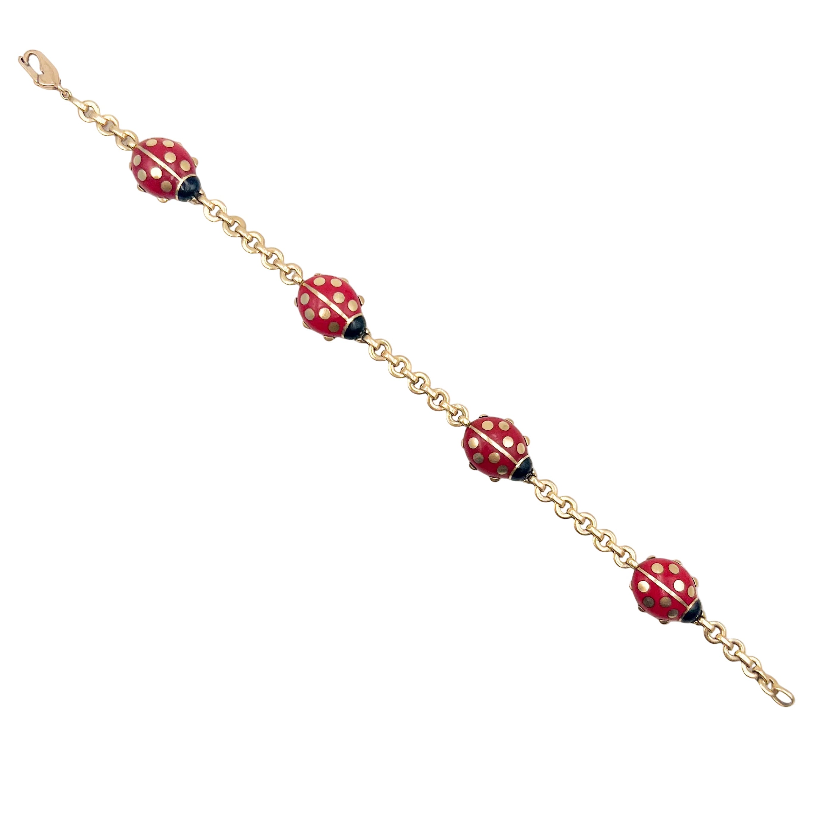 CARTIER "Ladybugs" Bracelet in yellow gold and Enamel