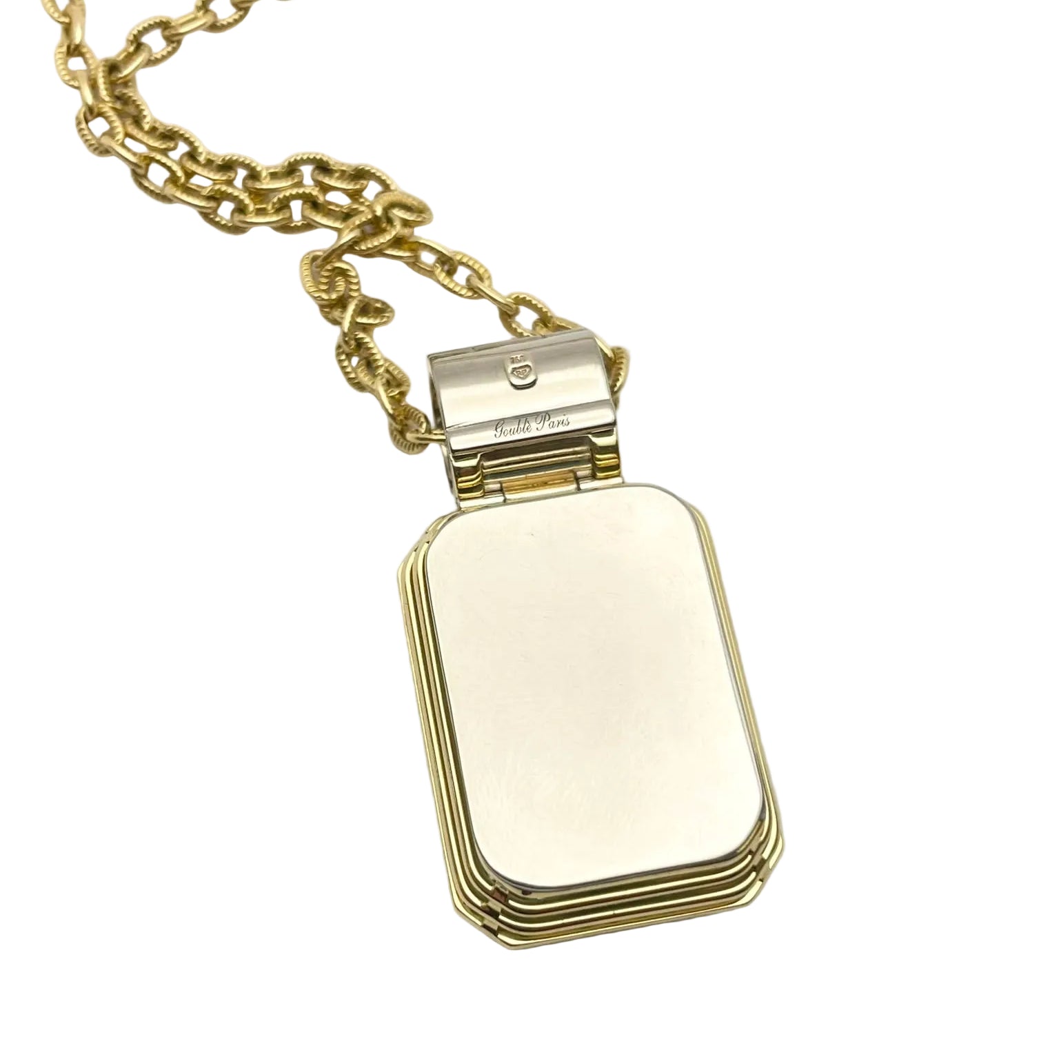 GOUBLE Pendant Necklace in yellow gold, aquamarine, and diamonds