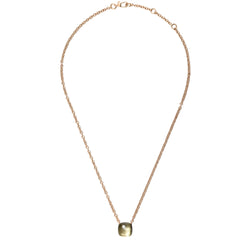 Collier Pendentif POMELLATO "Knot" en or blanc, or rose et prasiolite