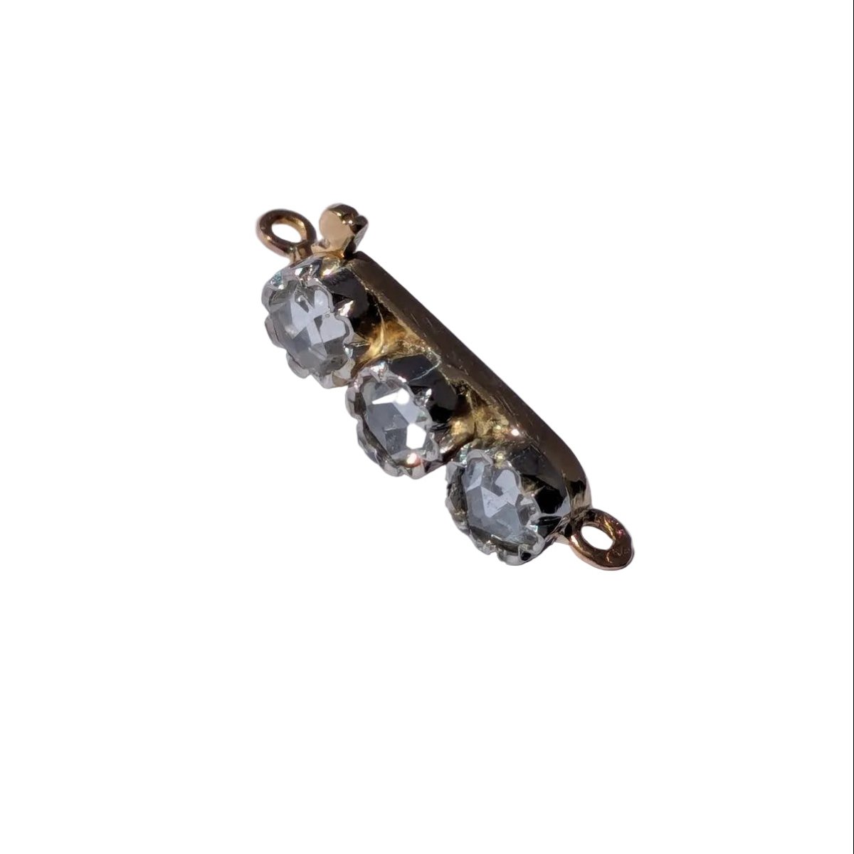 Fermoir en or blanc, or jaune et diamants - Castafiore
