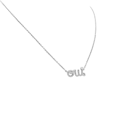 Collier Pendentif DIOR Dioramour en or blanc et diamants