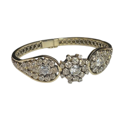 VINTAGE 18K Gold Bracelet with Diamonds, Approx. 6.50–7 CTS