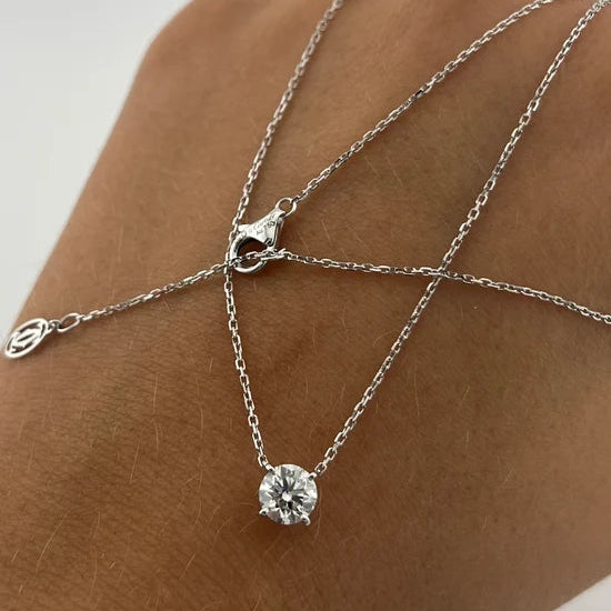 CARTIER Necklace with Pendant in White Gold and Diamonds