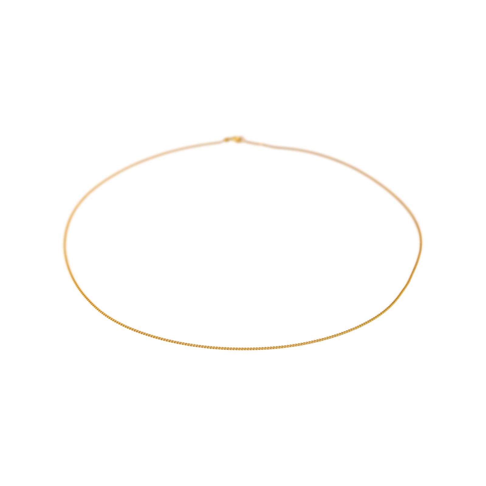 Yellow gold curb chain necklace