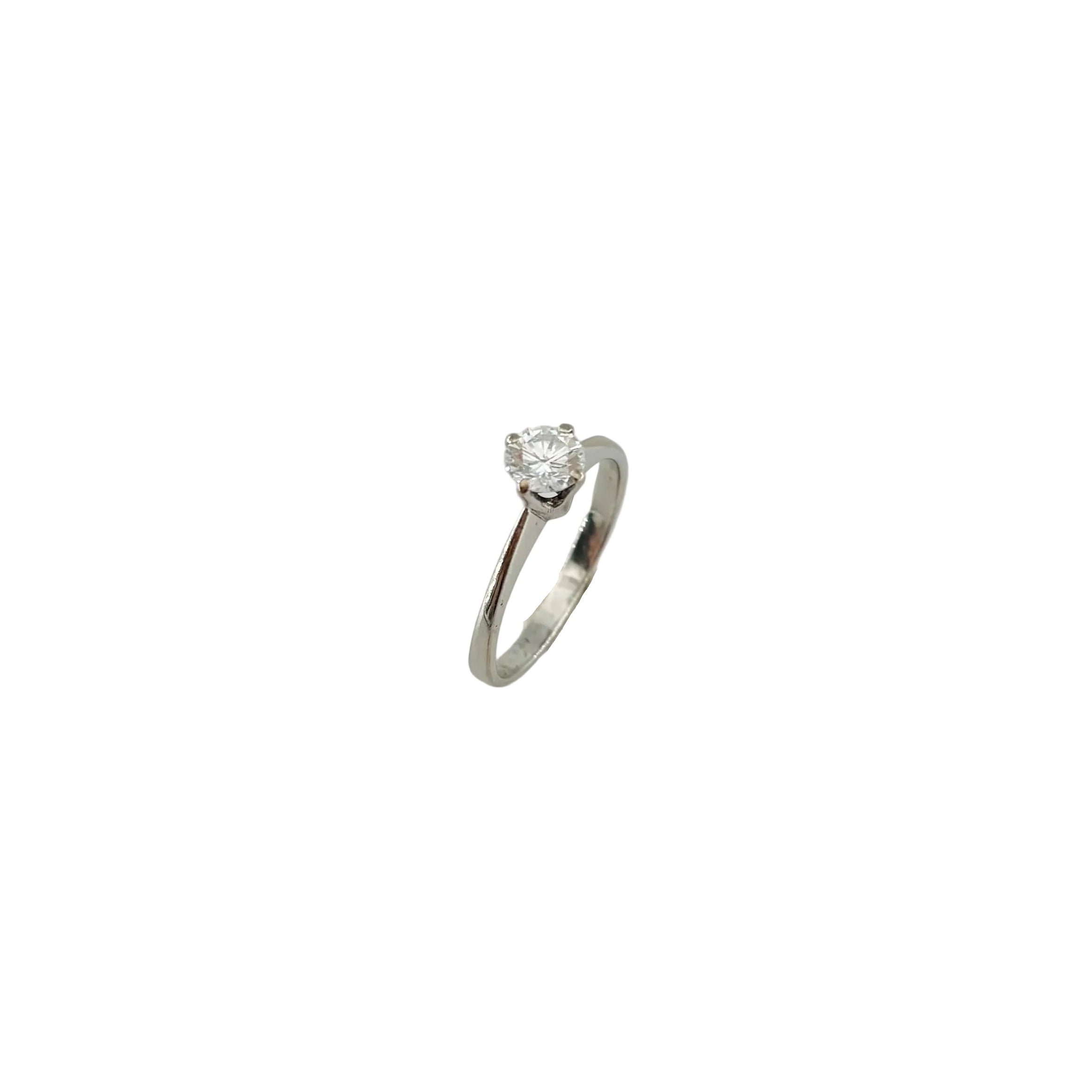 White Gold Solitaire Ring with Diamond