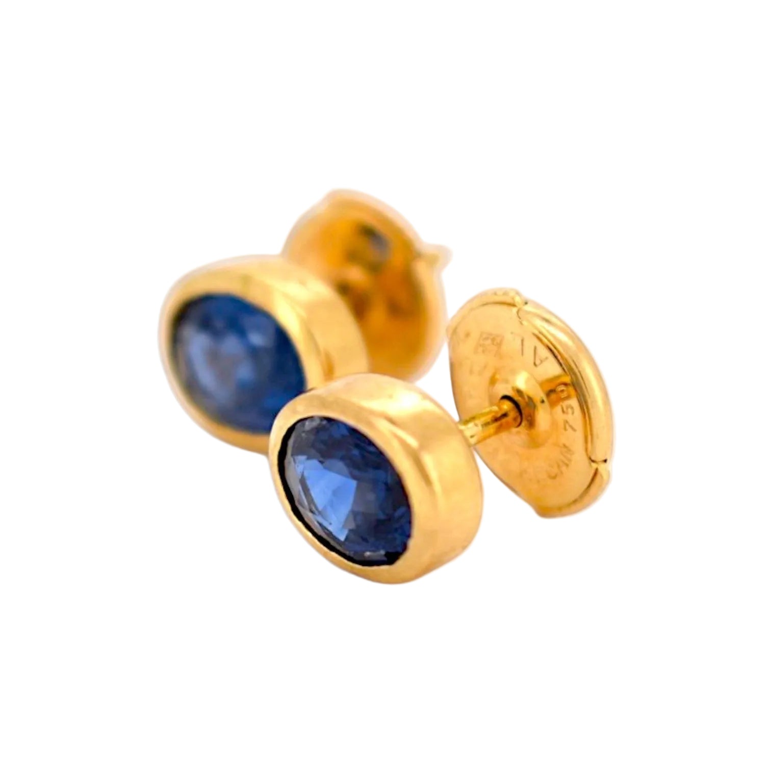 Gold and Sapphire Flea Earrings