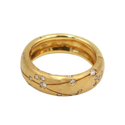 REPOSSI "Astrale" Band Ring in yellow gold and diamonds