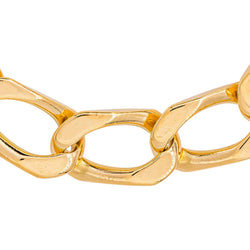 Yellow gold curb chain bracelet