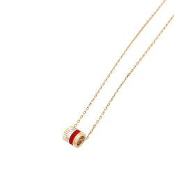 Necklace Boucheron " Mini Ring Four Red Edition", 3 golds, ceramic red.