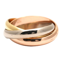 CARTIER "Trinity" Wedding band in white gold, yellow gold, and rose gold