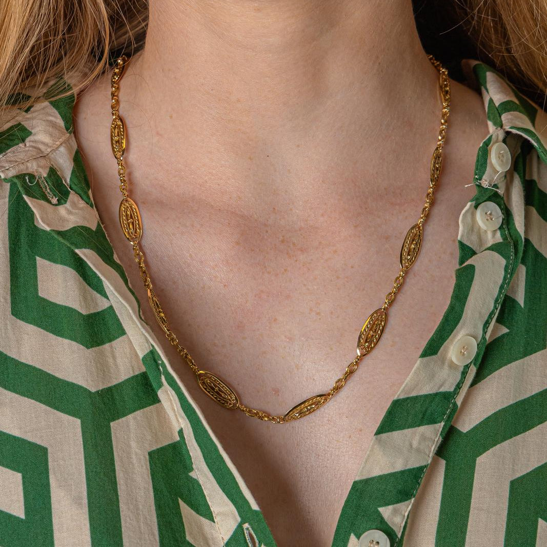 Yellow Gold Filigree Necklace