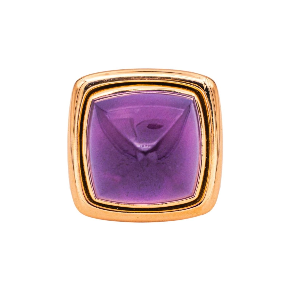 Fred Bague Pain de sucre Or rose Améthyste - Castafiore