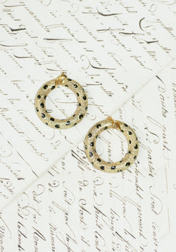 Fred Boucles d'Oreilles Pattes de Panthère Or Jaune et Email Noir - Castafiore