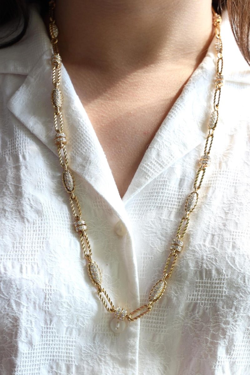 Fred Collier Sautoir Or jaune Diamant - Castafiore