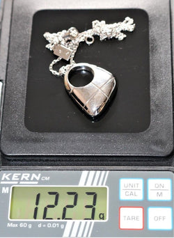 Fred Glory collier pendentif or blanc - Castafiore