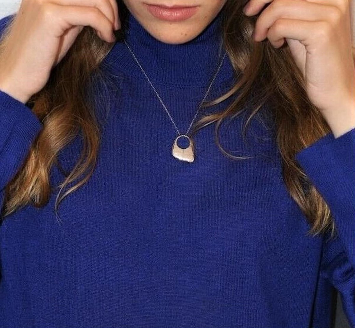 Fred Glory collier pendentif or blanc - Castafiore