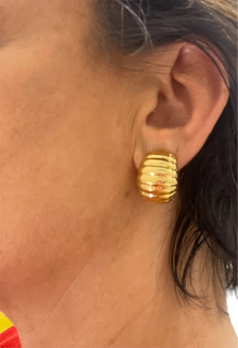 Fred Yellow Gold Half - Hoop Earring - Castafiore
