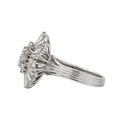 Bague Cocktail en platine et diamants