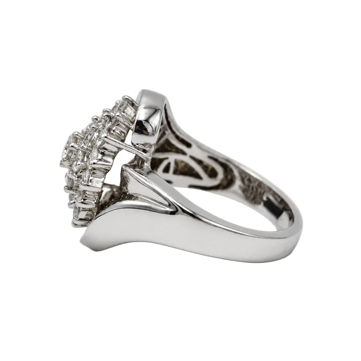 White Gold and Diamond Cocktail Ring