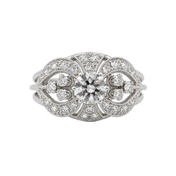 Entourage Ring in Platinum and Diamonds