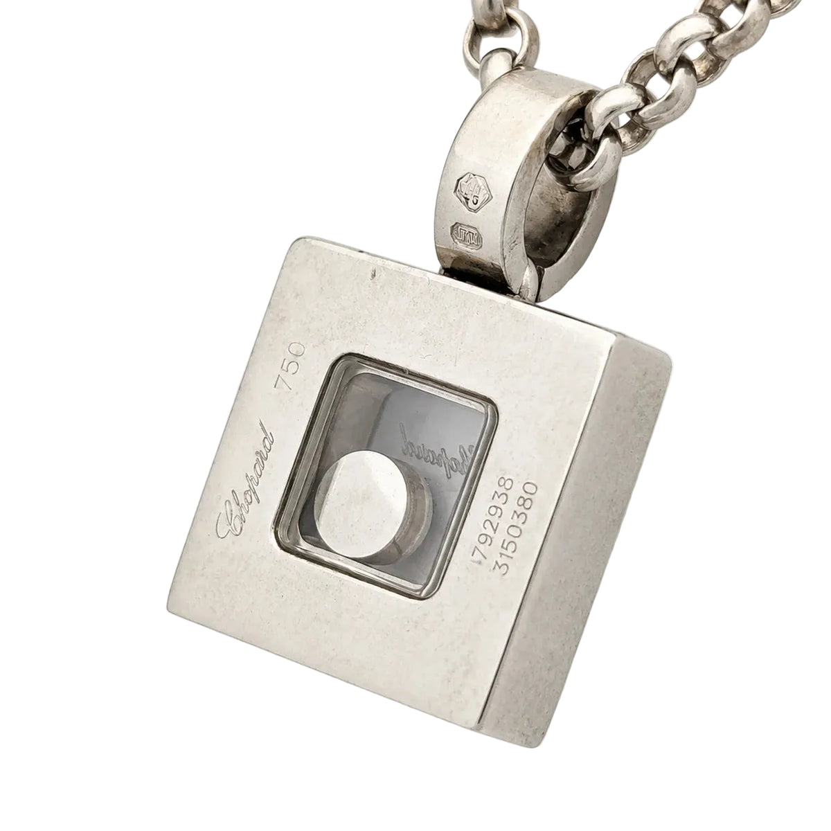 CHOPARD "Happy Diamonds" Pendant Necklace in White Gold and Diamonds