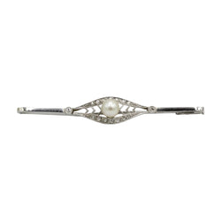 Brooch made of gold, platinum, pearls, and diamonds