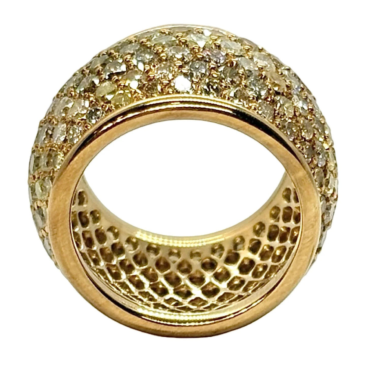 Bague Dôme en or jaune et diamants
