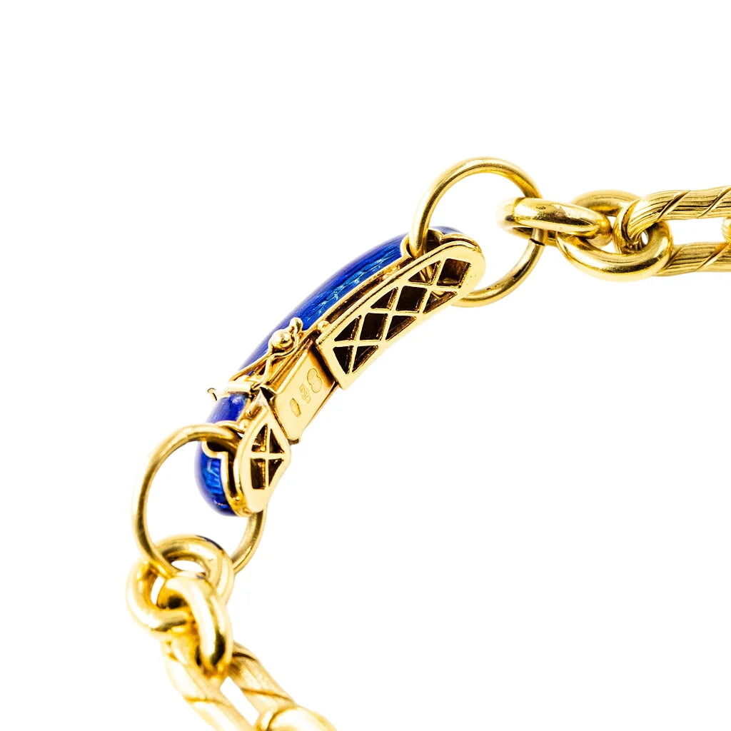 UNOAERRE Choker Necklace in Yellow gold and Enamel
